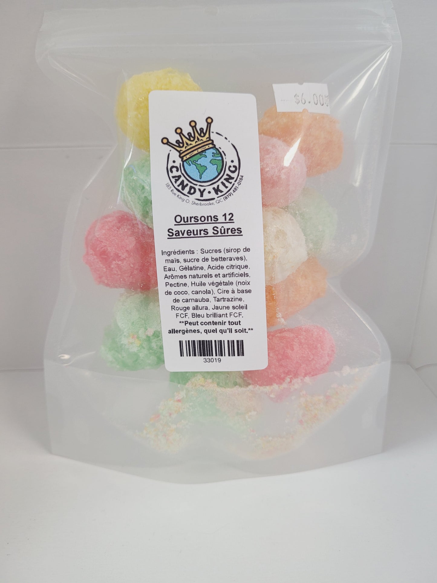 Oursons 12 saveurs sûres Petit (approx 50g)