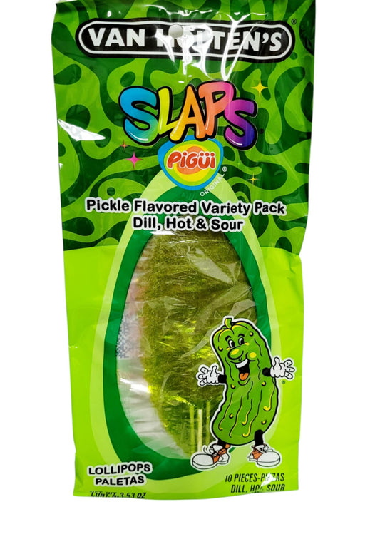 Van Holtens Pickle Mega PG Slaps Lollipops Variety (Dill,Hot & Sour) Mexican 100g