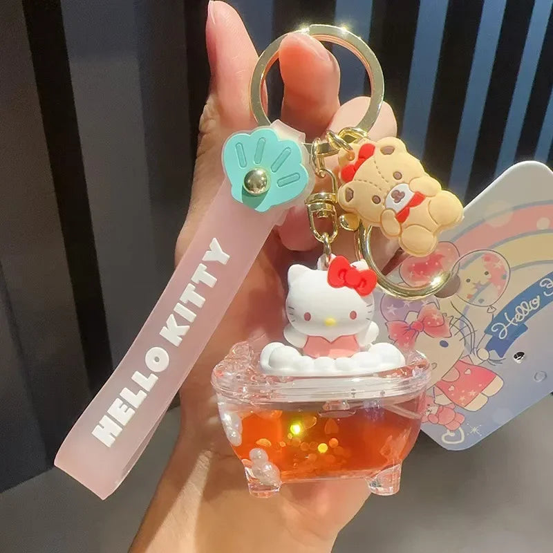 Sanrio Hello Kitty Keychain Girls Bag Pendant Kt Cat Cartoon Doll Toy Exquisite Key Chain Kawaii Surprise Girls Kids Gifts