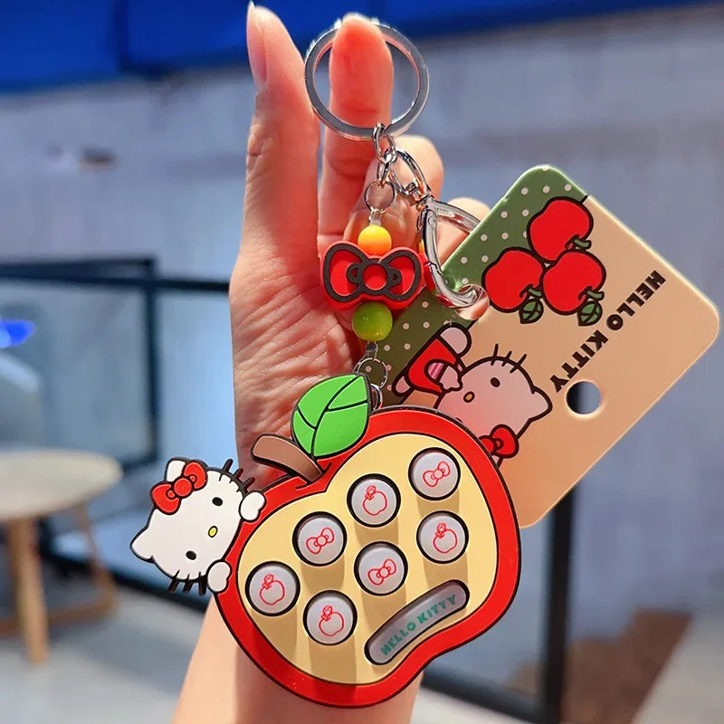 Sanrio Hello Kitty Keychain Girls Bag Pendant Kt Cat Cartoon Doll Toy Exquisite Key Chain Kawaii Surprise Girls Kids Gifts