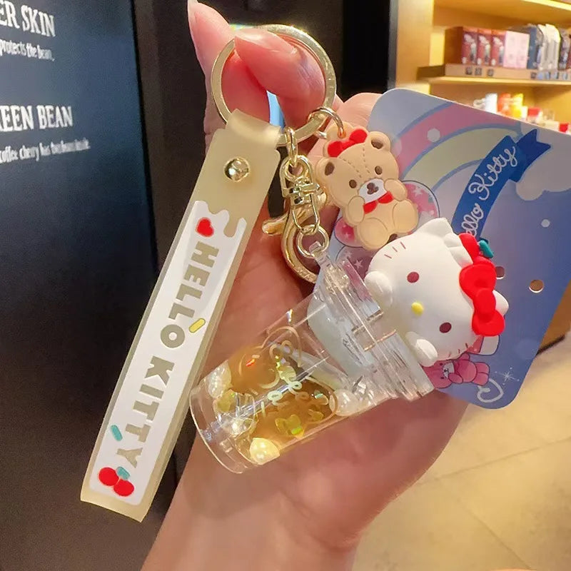 Sanrio Hello Kitty Keychain Girls Bag Pendant Kt Cat Cartoon Doll Toy Exquisite Key Chain Kawaii Surprise Girls Kids Gifts