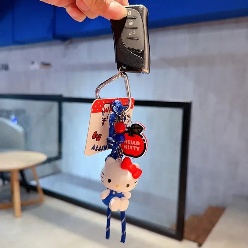 Sanrio Hello Kitty Keychain Girls Bag Pendant Kt Cat Cartoon Doll Toy Exquisite Key Chain Kawaii Surprise Girls Kids Gifts