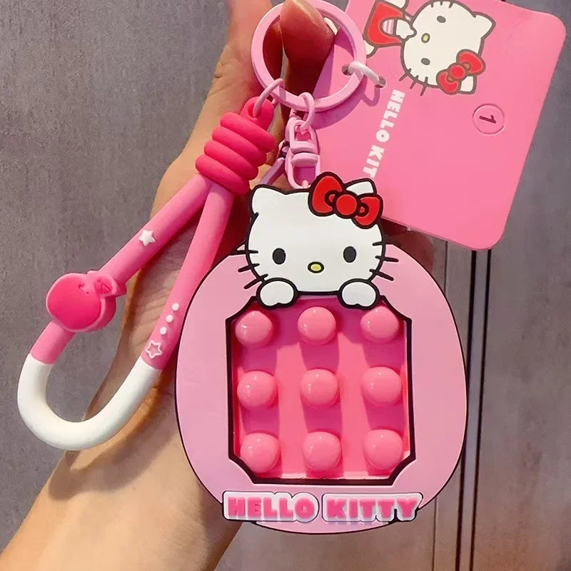 Sanrio Hello Kitty Keychain Girls Bag Pendant Kt Cat Cartoon Doll Toy Exquisite Key Chain Kawaii Surprise Girls Kids Gifts