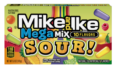 Theater Box Mike & Ike Sour Méga Mix 120g