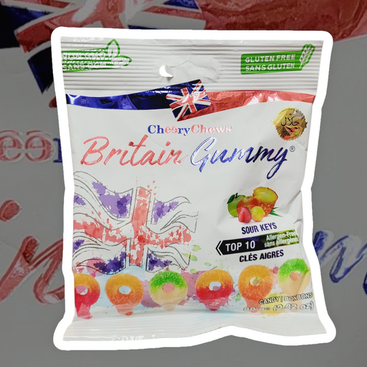 Britain Gummy Sour Keys 80g