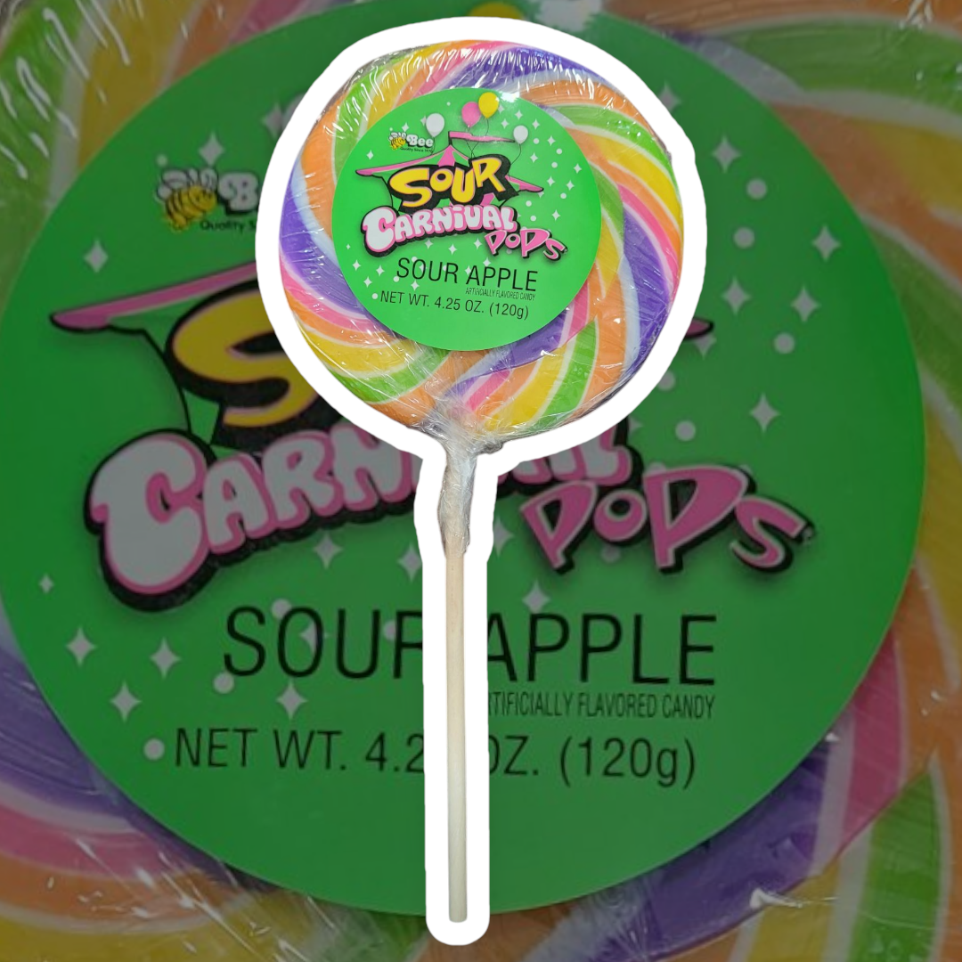 Bee Giant Carnival Sour apple Pop 4.25oz