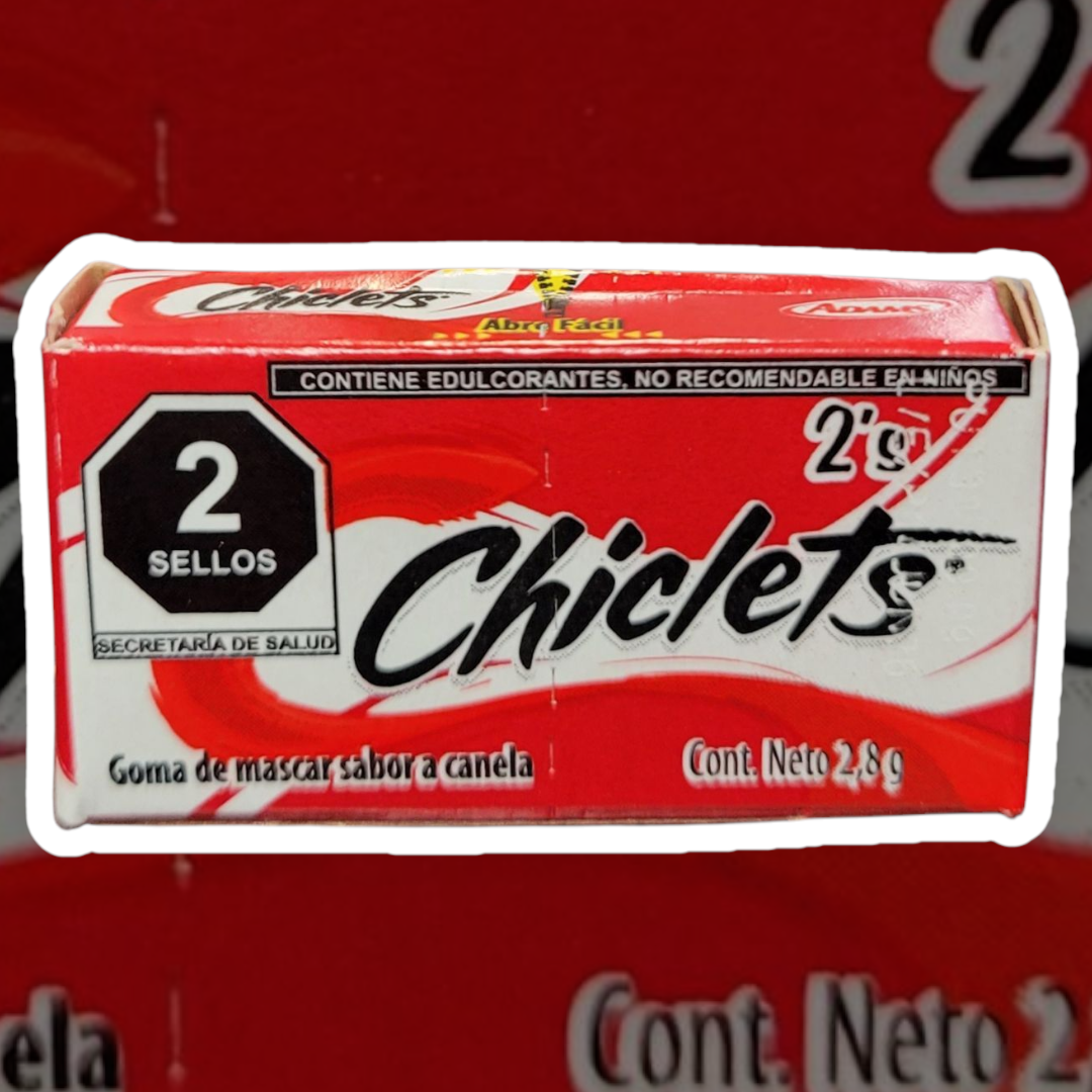 Chiclets Canelle 2.8g paquet de 2 gommes