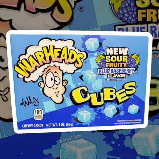 Theater Box Warheads Blue Raspberry Cubes 85g