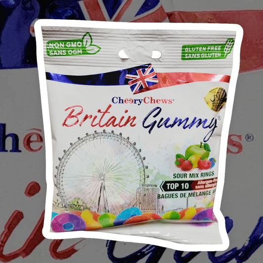 Britain Gummy Sour Mix Rings 80g