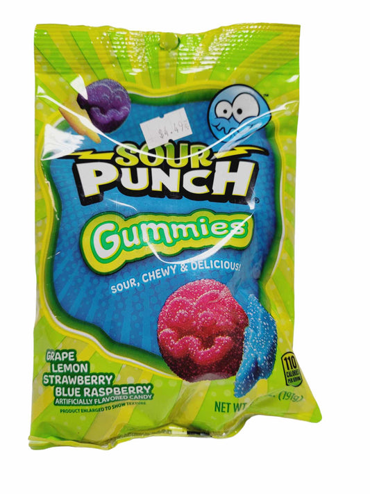 Sour Punch Gummies Peg Bag 191g