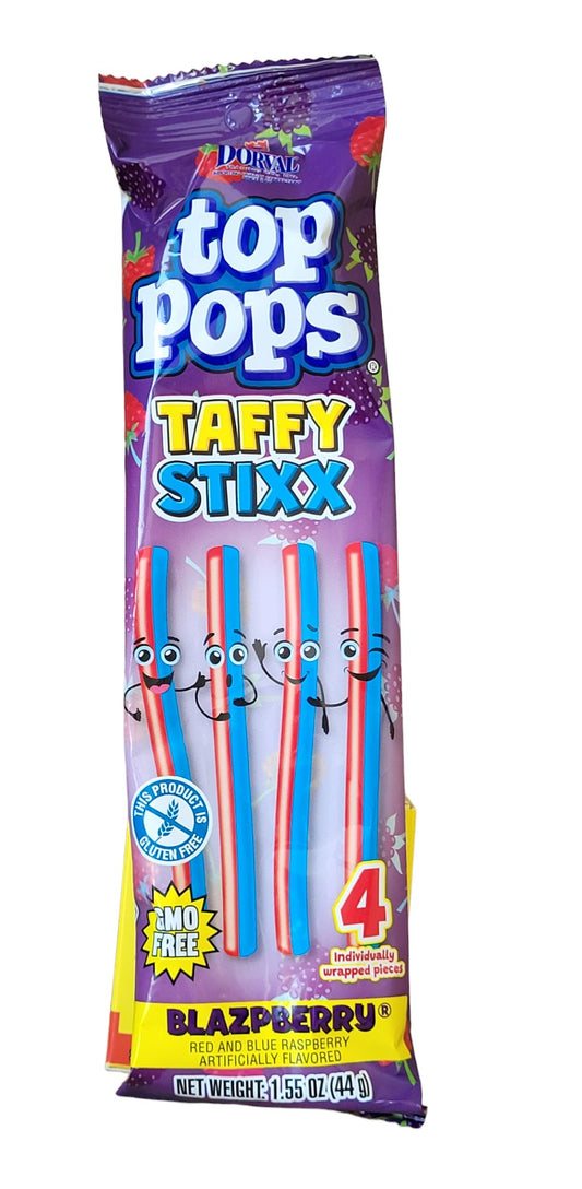 Top Pops Taffy Stixx Blazpberry 1.55oz