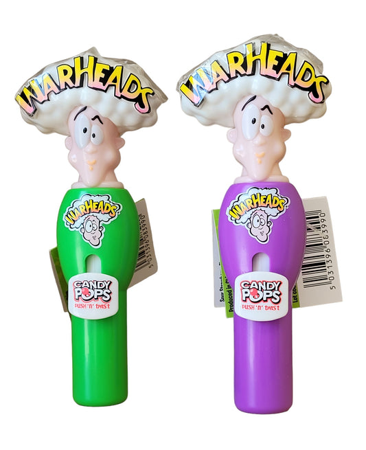 Uk Warheads Candy Pop Push N Twist Lollipop 8G