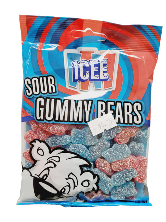 Icee Sour Gummy Bears Peg Bag 113g