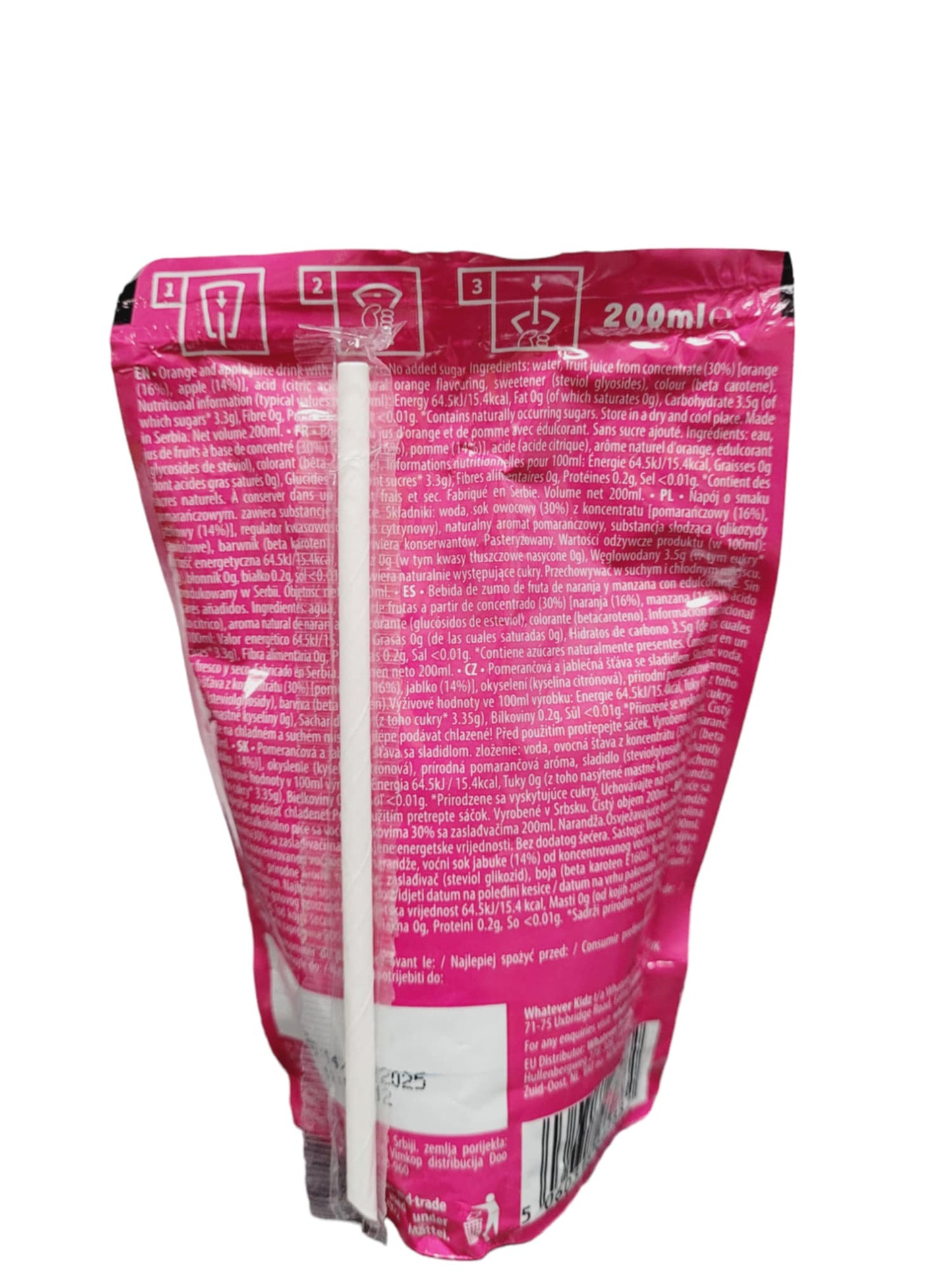 Barbie Orange Fruit Pouch drink 200ml