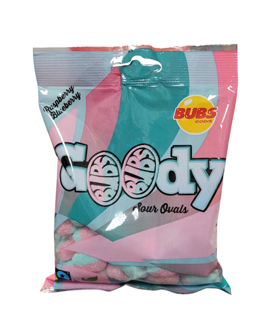 Bubs Goody-Sweden Candy-Sour Ovals Raspberry & Blueberry 90g