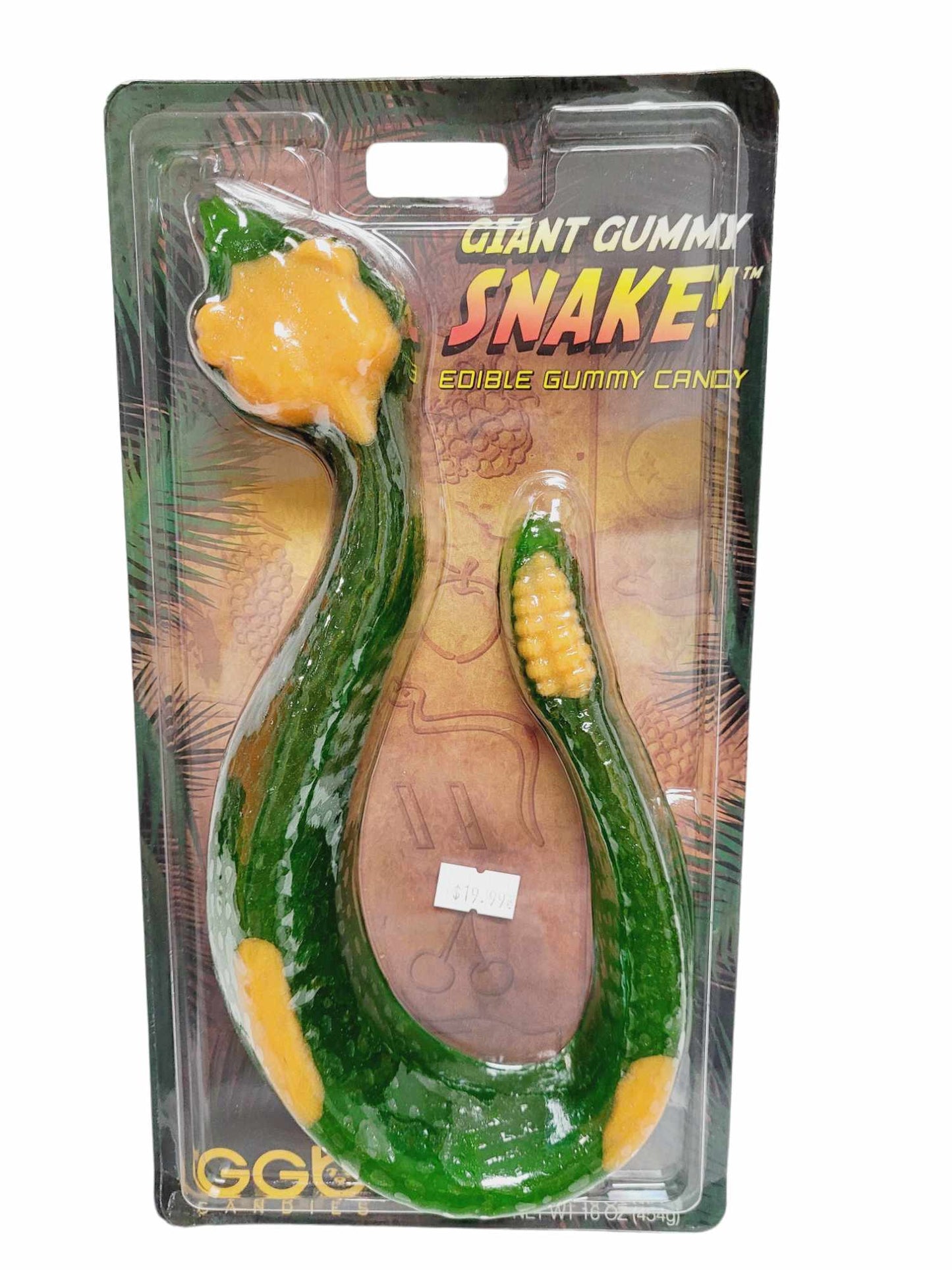 Giant Gummy Snake Assorted Flavors 454g GGB