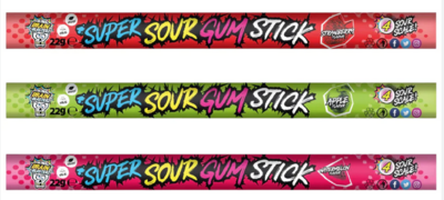 Brain Blasterz Super sour Gum Stick 22g