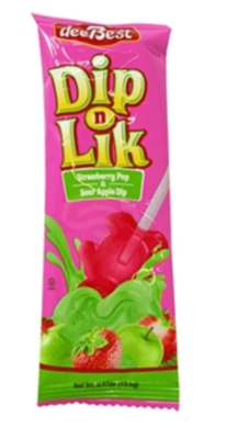 Dee Best Dip N Lik Apple pop & Sour strawberry Dip 0.47oz