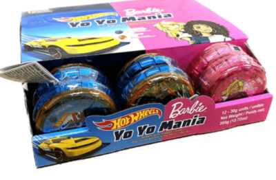 Exclusive Brands Barbie & Hot Wheels Yo-Yo Mania Filled Gum 30g