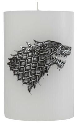 Game of Thrones House Sigil 6" Sculpted Candle - House Stark