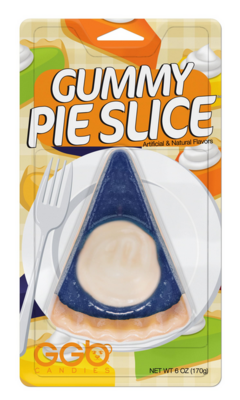 Giant Gummy Pie Slice Blue Raspberry Blister Pack 170g (GGB)