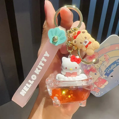 Sanrio Hello Kitty Keychain Girls Bag Pendant Kt Cat Cartoon Doll Toy Exquisite Key Chain Kawaii Surprise Girls Kids Gifts