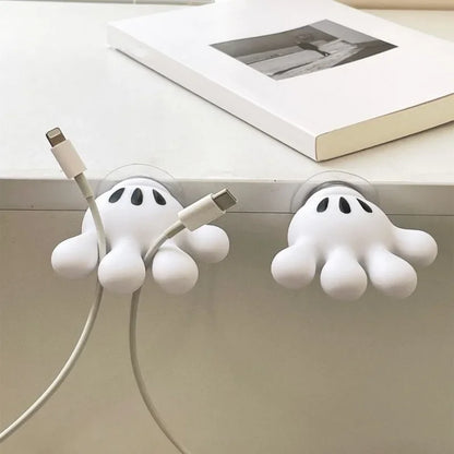 Mickey Toothbrush Holder and Multifunctional Traceless Suction Hooks for Bathroom Towel Hanging and Data Cable Home Furnishings