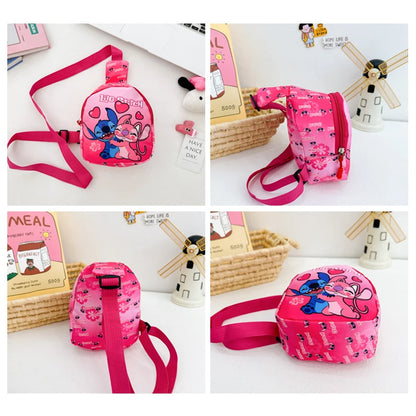 Stitch Anime Bag Cartoon Children Chest Bag Fashion Crossbody Bag Cute Waist Storage Pouch Zipper Coin Purse Children's Gifts