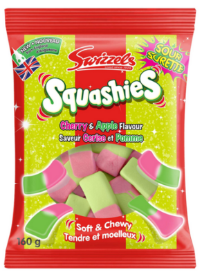 Squashies Cherry Apple Sour 160g