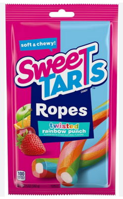 Sweet Tarts Cherry Punch Ropes 85g Twisted Holiday Punch