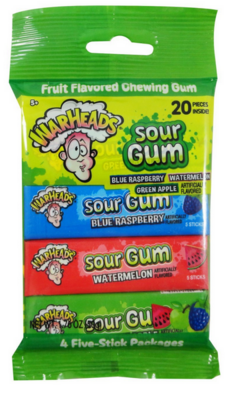 Warheads Sour Gum 4pack 50g