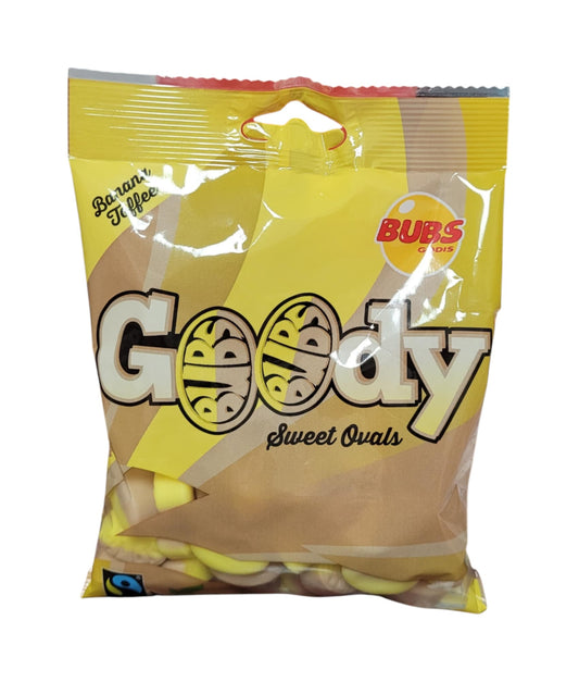 Bubs Goody-Sweden Candy-Sweet Ovals Banana Toffee 90g