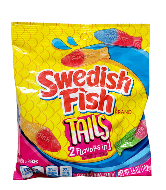 Swedish Fish Big Tails Assorted Peg Bag 102g