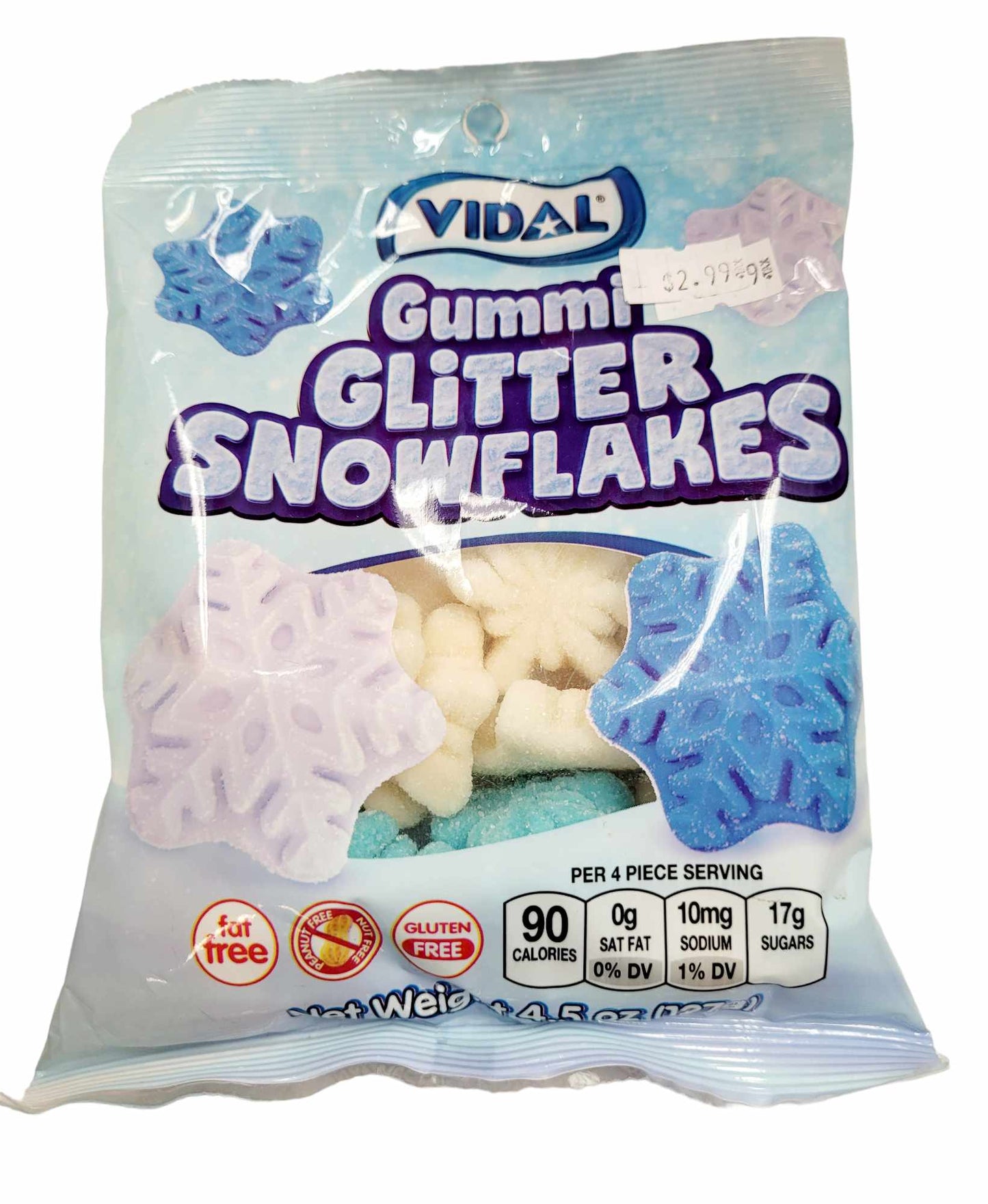 Vidal Gummi Glitter Snowflakes 127g