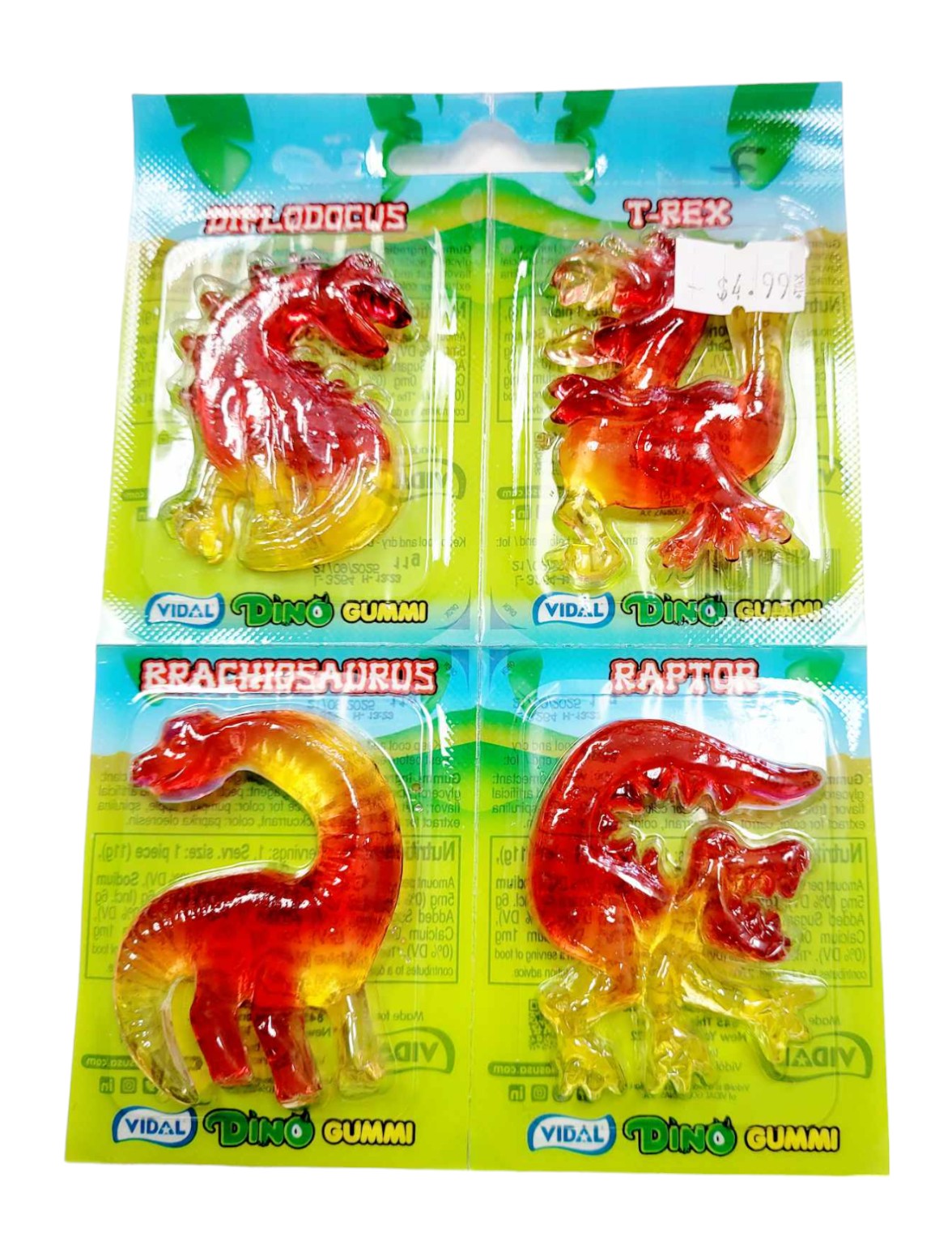 Vidal Gummy Dino 4pack