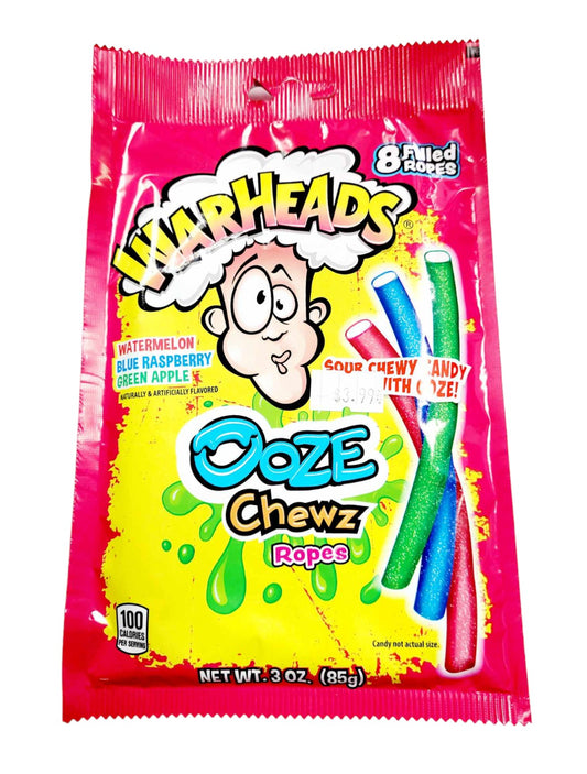 Warheads Ooze Chewz Ropes 85g