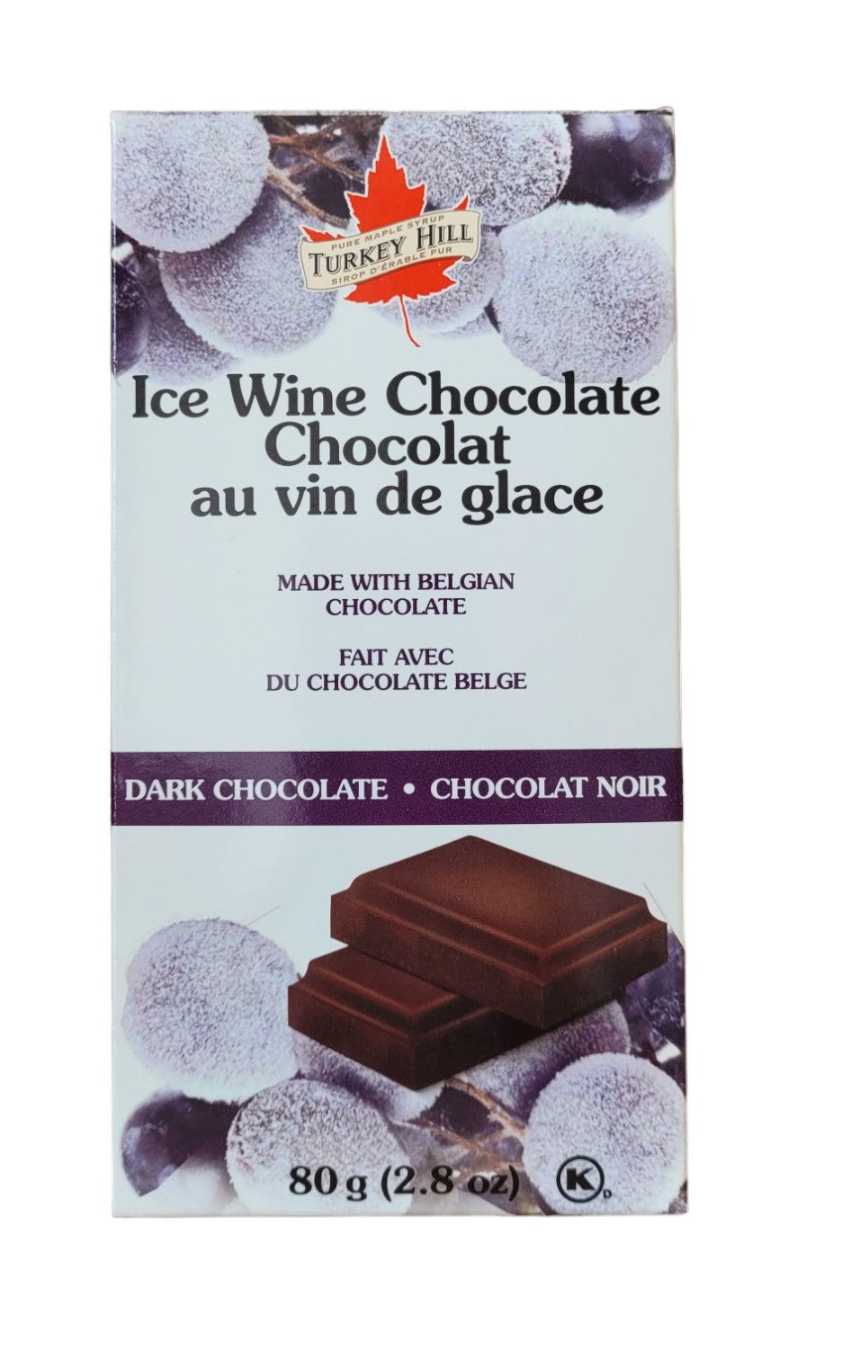 TABLETTE CHOCOLAT NOIR ET VIN DE GLACE 80g (Turkey Hill)